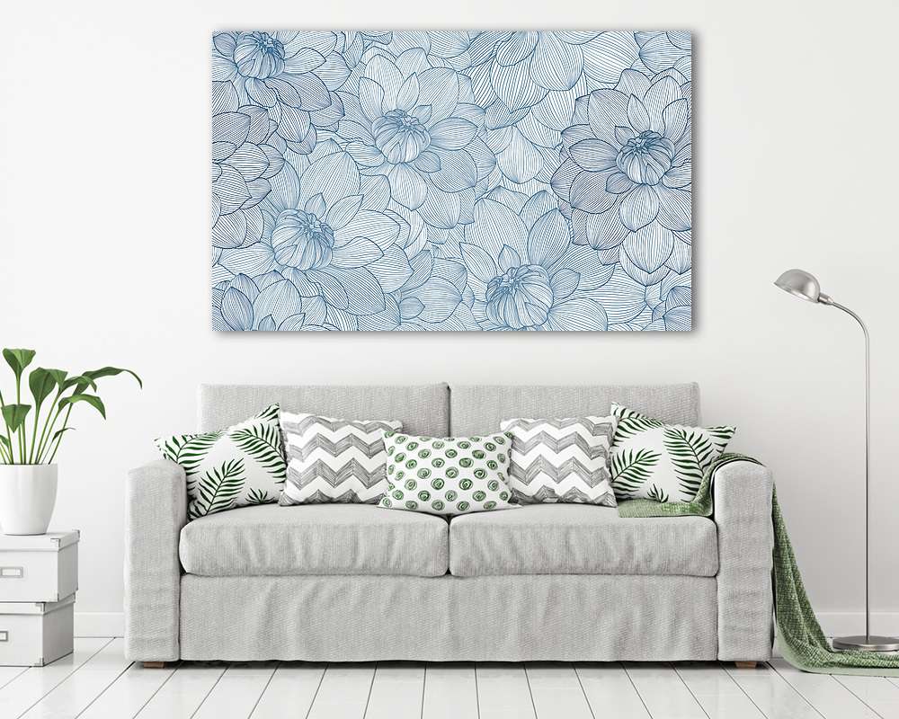 Absztrakt dália virágminta - vászonkép, falikép vásárlás Absztrakt dália virágminta (vászonkép) - vászonkép, falikép otthonra és irodába