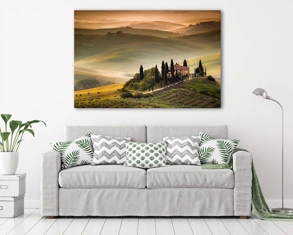 Toszkána, olasz táj (poszter) - vászonkép, falikép otthonra és irodába