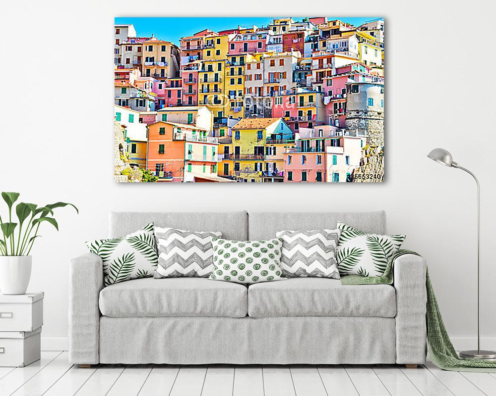 Cinque Terre falu Manarola (vászonkép) - vászonkép, falikép otthonra és irodába