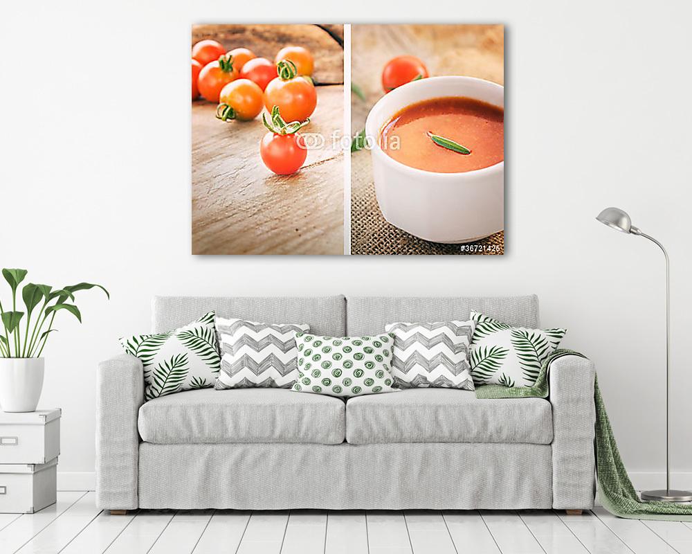 Paradicsomleves kollázs - vászonkép, falikép vásárlás Paradicsomleves kollázs (vászonkép) - vászonkép, falikép otthonra és irodába