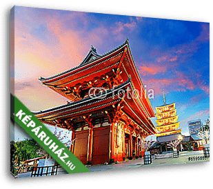 Tokió - Sensoji-ji, Temple in Asakusa, Japán - vászonkép 3D látványterv