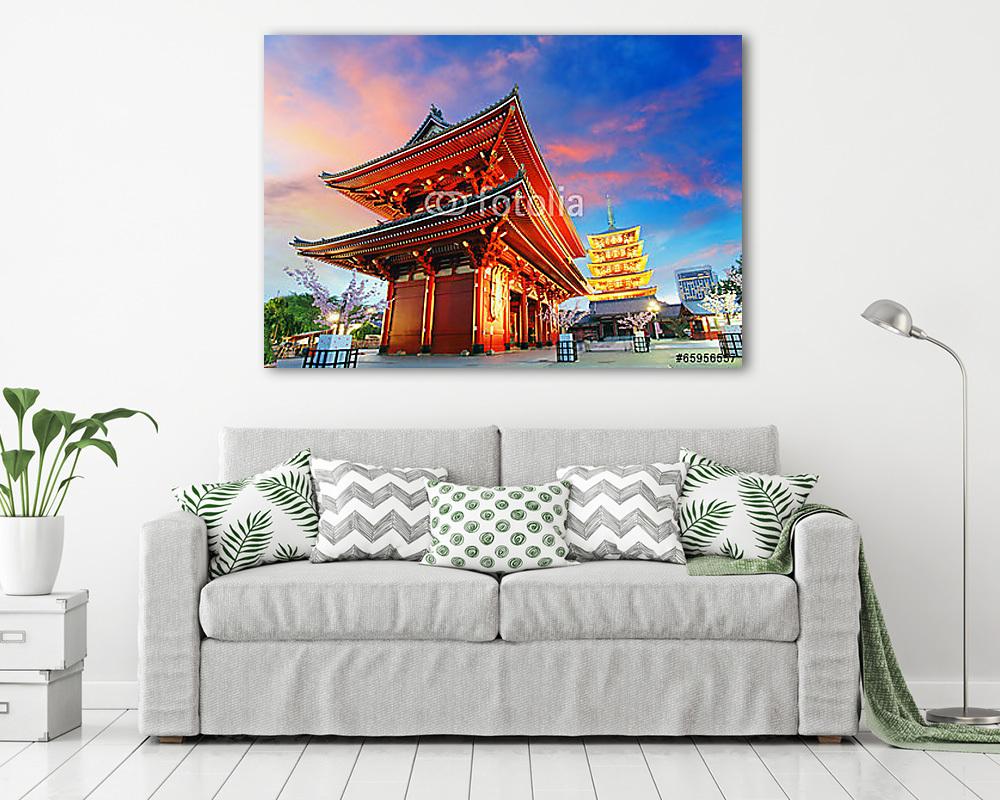 Tokió - Sensoji-ji, Temple in Asakusa, Japán - vászonkép, falikép vásárlás Tokió - Sensoji-ji, Temple in Asakusa, Japán (fotótapéta) - vászonkép, falikép otthonra és irodába