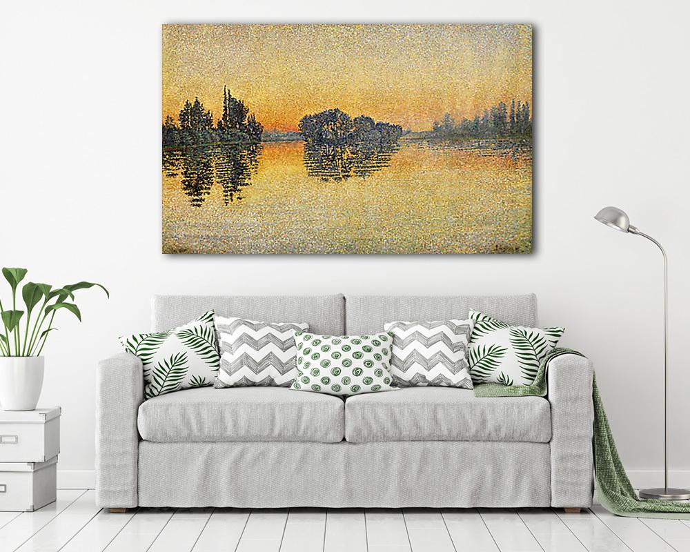 Sunset, Herblay, Opus 206 (1889) (Múzeum színverzió) (többrészes kép) - vászonkép, falikép otthonra és irodába