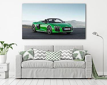 Audi R8 Spyder V10 Green (vászonkép) - vászonkép, falikép otthonra és irodába