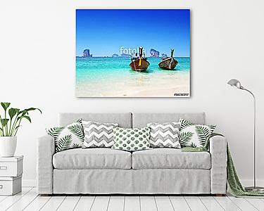 beach,  boats, Andaman Sea, Thailand (vászonkép) - vászonkép, falikép otthonra és irodába