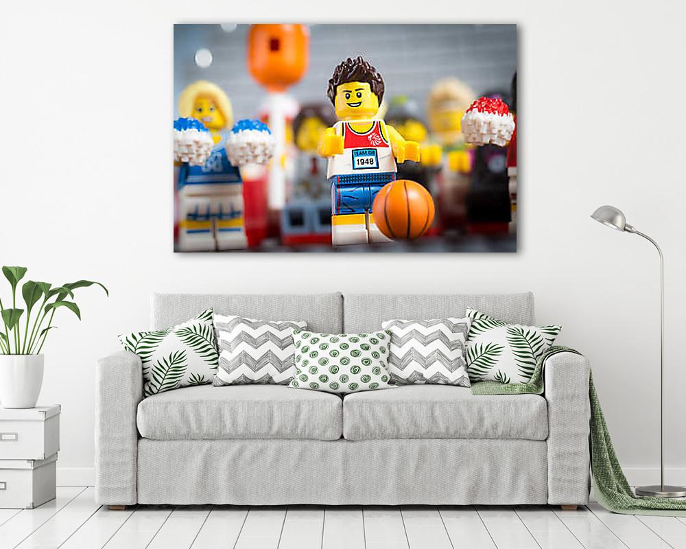LEGO Characters - Kosárlabdajátékos (keretezett kép) - vászonkép, falikép otthonra és irodába