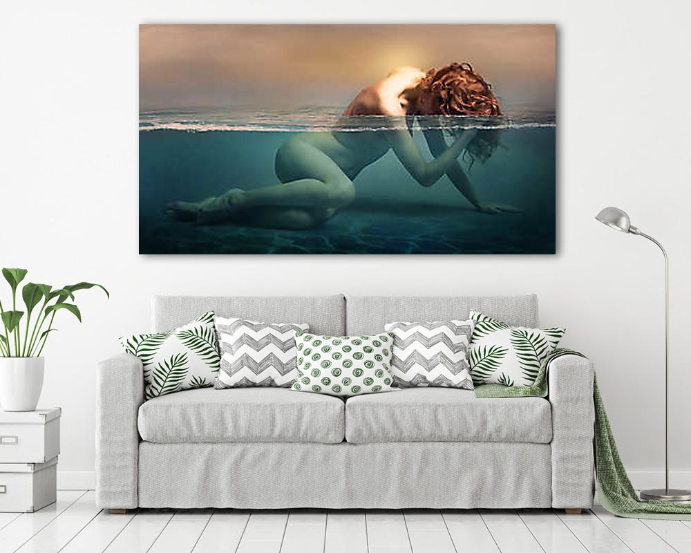 Víz alatt (többrészes kép) - vászonkép, falikép otthonra és irodába
