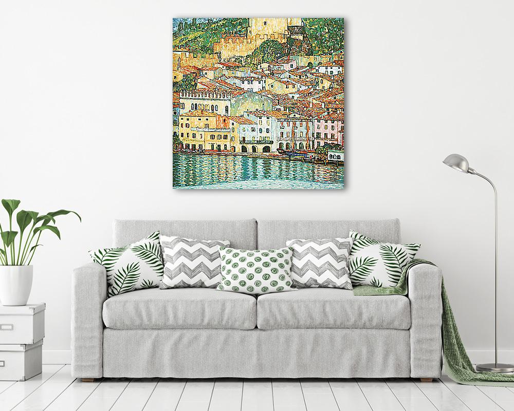Malcesine, a Garda-tónál (színverzió 1) (poszter) - vászonkép, falikép otthonra és irodába