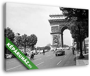 Párizs, a Diadalív a Champs Élysées-ről nézve (1964) - vászonkép 3D látványterv