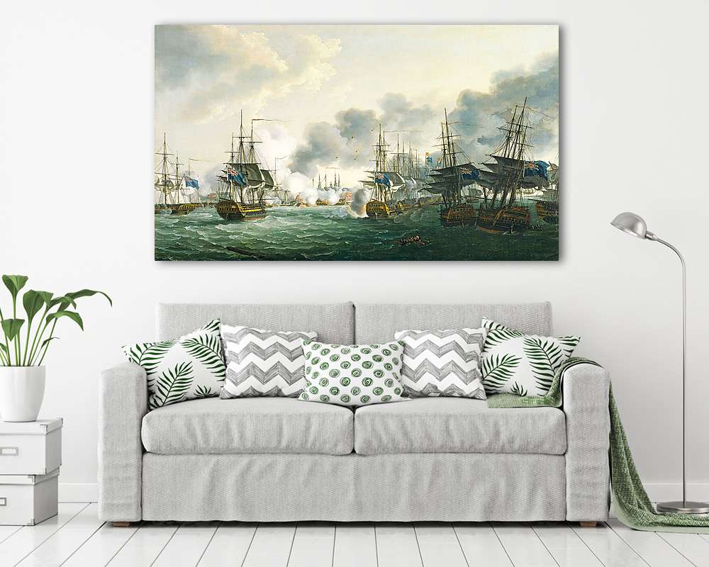 Koppenhágai csata (keretezett kép) - vászonkép, falikép otthonra és irodába