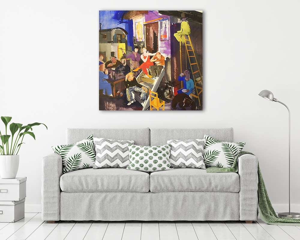 Artisták (keretezett kép) - vászonkép, falikép otthonra és irodába