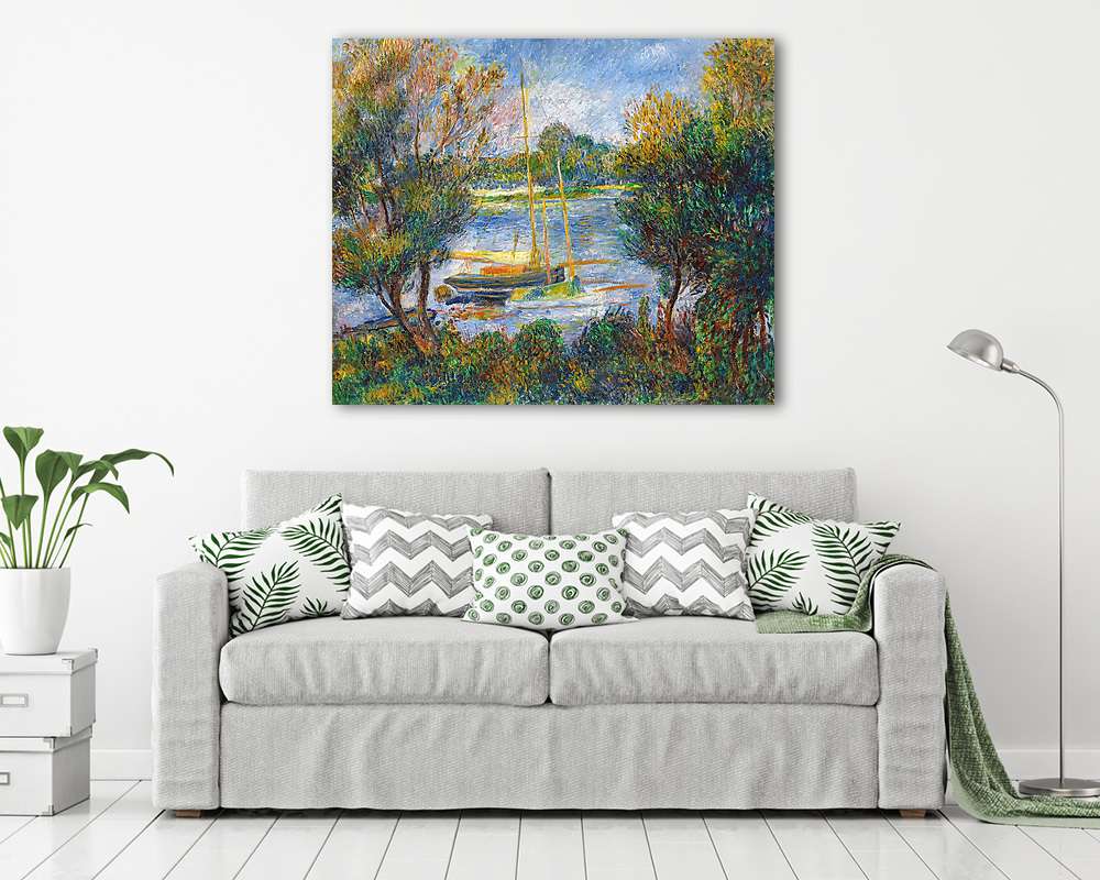 A Szajna Argenteuil-nél (1888, vivid) (vászonkép) - vászonkép, falikép otthonra és irodába