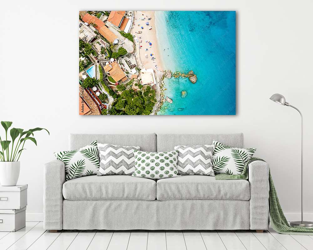 Görög tengerpart 1. (vászonkép) - vászonkép, falikép otthonra és irodába