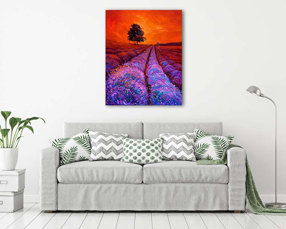 Levendulaföldek (vászonkép) - vászonkép, falikép otthonra és irodába