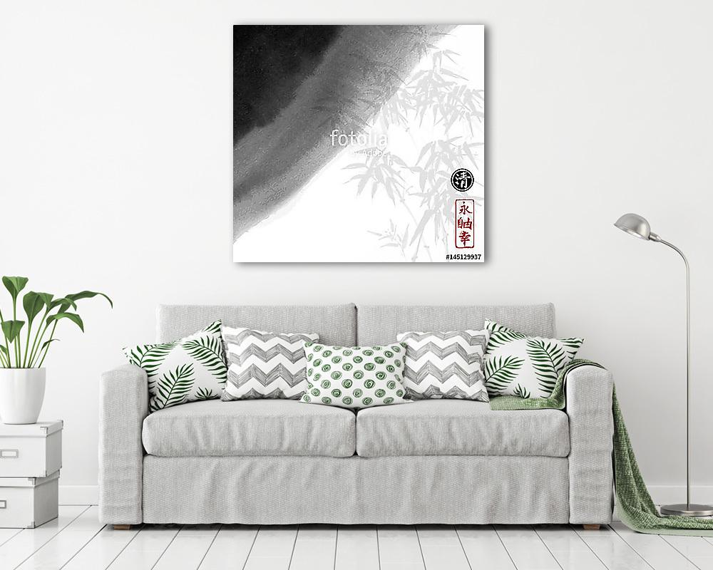 Absztrakt kelet-ázsiai stílus (vászonkép) - vászonkép, falikép otthonra és irodába
