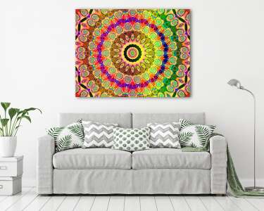 beautiful colored mandala (vászonkép) - vászonkép, falikép otthonra és irodába