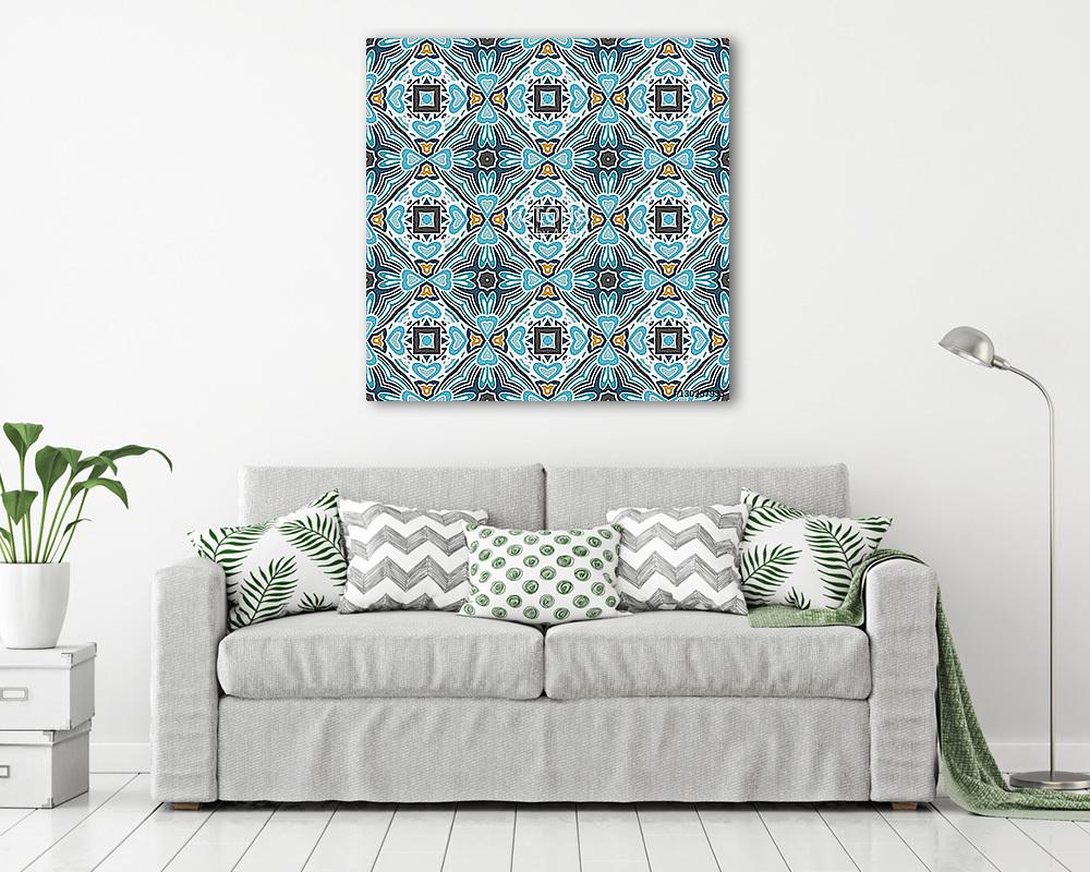 Vintage tile  abstract seamless pattern (fotótapéta) - vászonkép, falikép otthonra és irodába