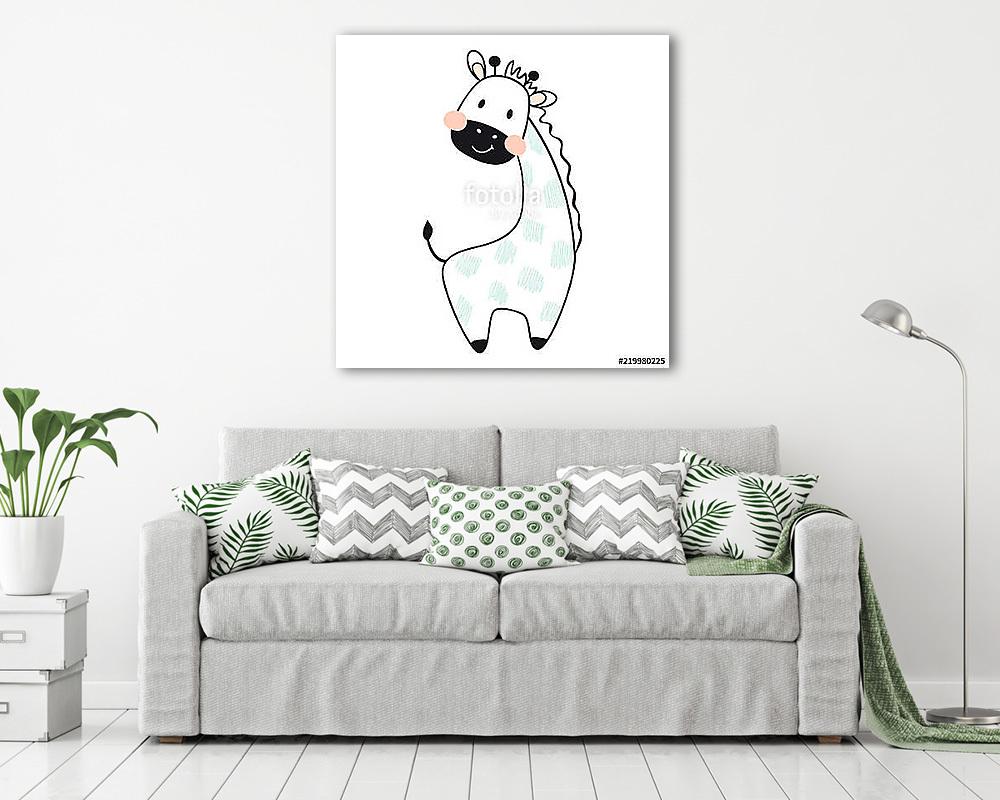 Zsiráf bébi (vászonkép) - vászonkép, falikép otthonra és irodába