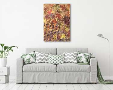Absztrakt őszi levelek (vászonkép) - vászonkép, falikép otthonra és irodába