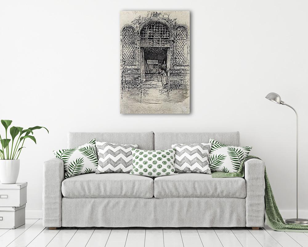 Az ajtóban (fotótapéta) - vászonkép, falikép otthonra és irodába