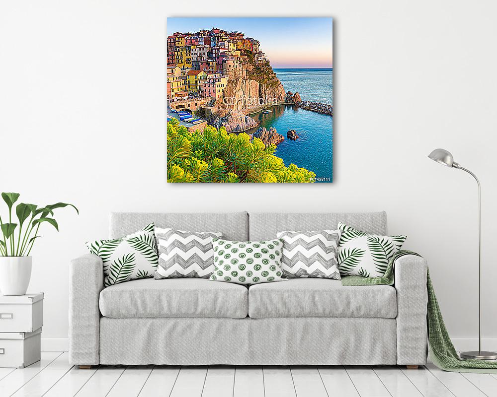 Naplemente Manarolában, Cinque Terre, Olaszország (poszter) - vászonkép, falikép otthonra és irodába