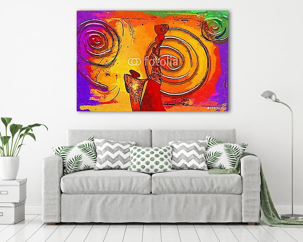 Afrika retro vintage stílusban (poszter) - vászonkép, falikép otthonra és irodába