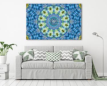 Blue meditation mandala (vászonkép) - vászonkép, falikép otthonra és irodába