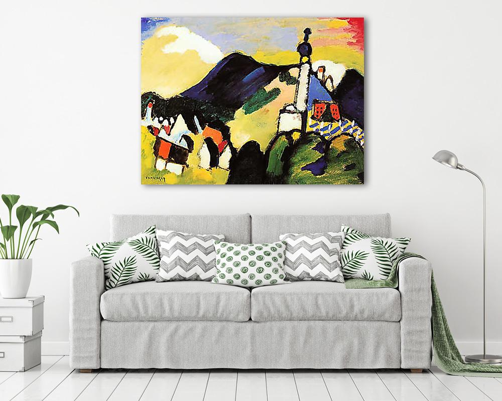 Tanulmány a murnaui templommal - vászonkép, falikép vásárlás Tanulmány a murnaui templommal (vászonkép) - vászonkép, falikép otthonra és irodába