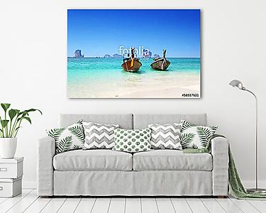 beach,  boats, Andaman Sea, Thailand (vászonkép) - vászonkép, falikép otthonra és irodába
