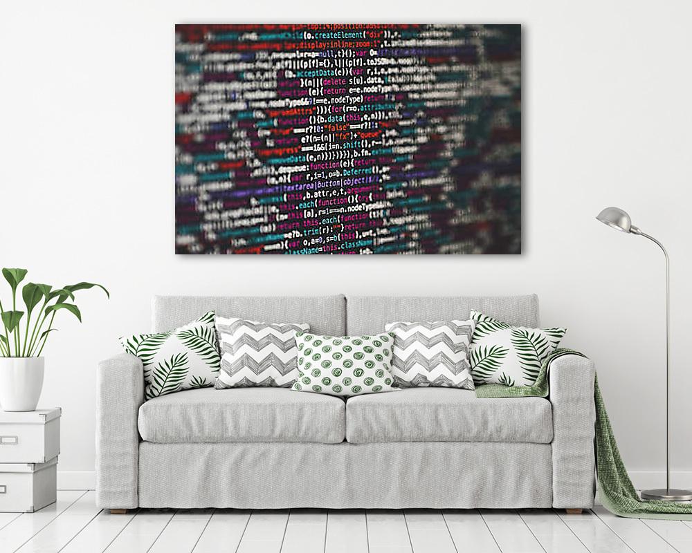 Java kód (keretezett kép) - vászonkép, falikép otthonra és irodába