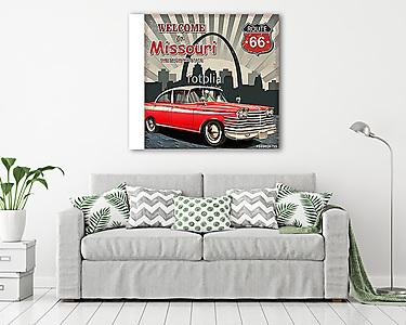 Welcome to Missouri retro poster (vászonkép) - vászonkép, falikép otthonra és irodába
