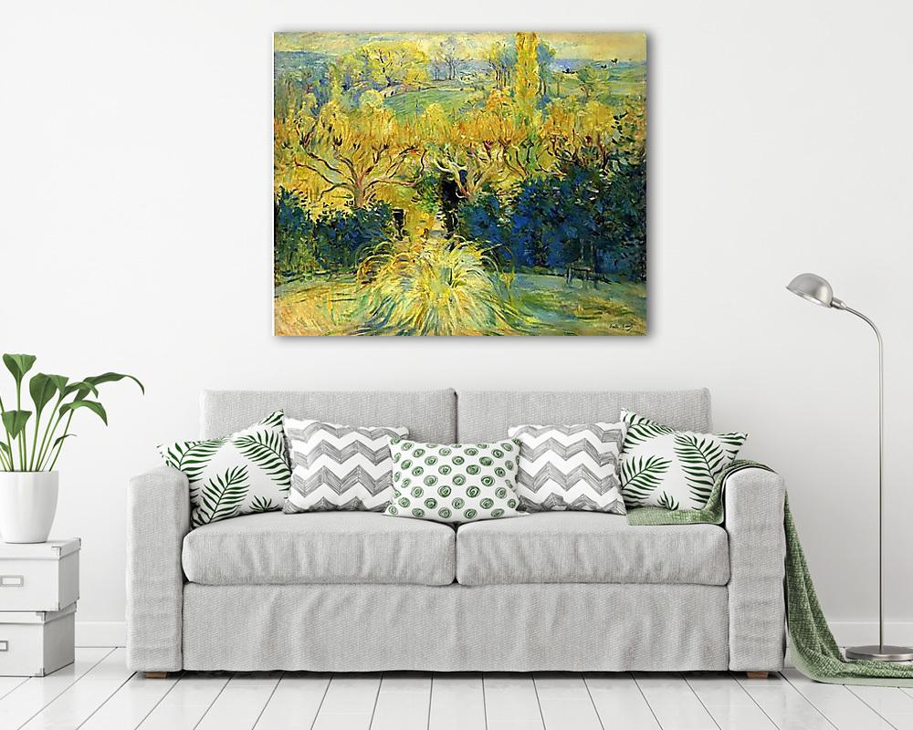 Kilátás a verandáról, Mezy-ben - vászonkép, falikép vásárlás Kilátás a verandáról, Mezy-ben (vászonkép) - vászonkép, falikép otthonra és irodába