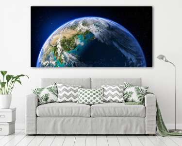Föld bolygó északi fele az űrből (vászonkép) - vászonkép, falikép otthonra és irodába