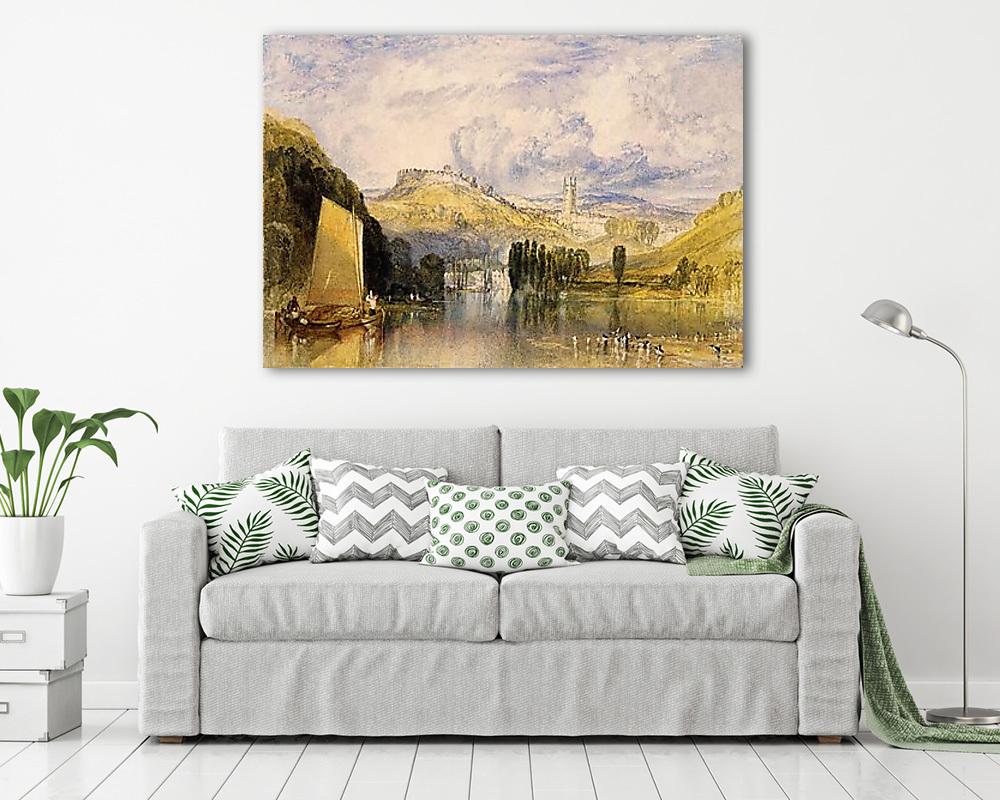 A Dart folyó, Totnes-nál (keretezett kép) - vászonkép, falikép otthonra és irodába