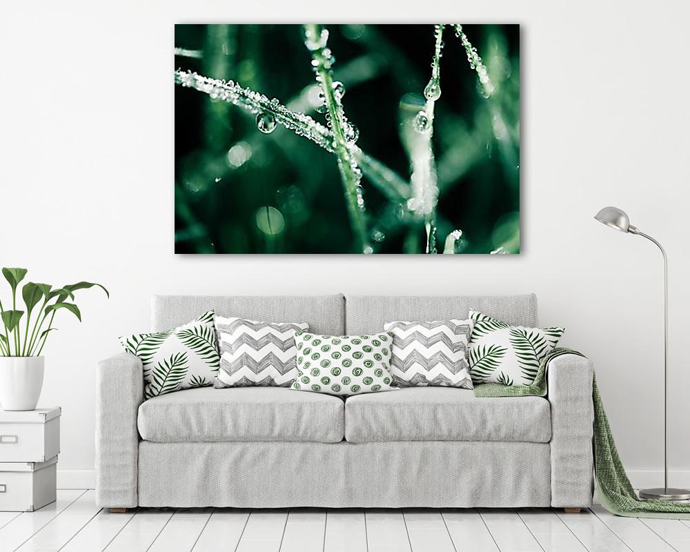 Harmatos fű (többrészes kép) - vászonkép, falikép otthonra és irodába