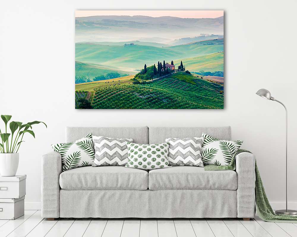 A toszkán táj - vászonkép, falikép vásárlás A toszkán táj (vászonkép) - vászonkép, falikép otthonra és irodába