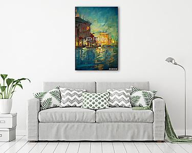 Éjszakai Velence (olajfestmény reprodukció) (vászonkép) - vászonkép, falikép otthonra és irodába
