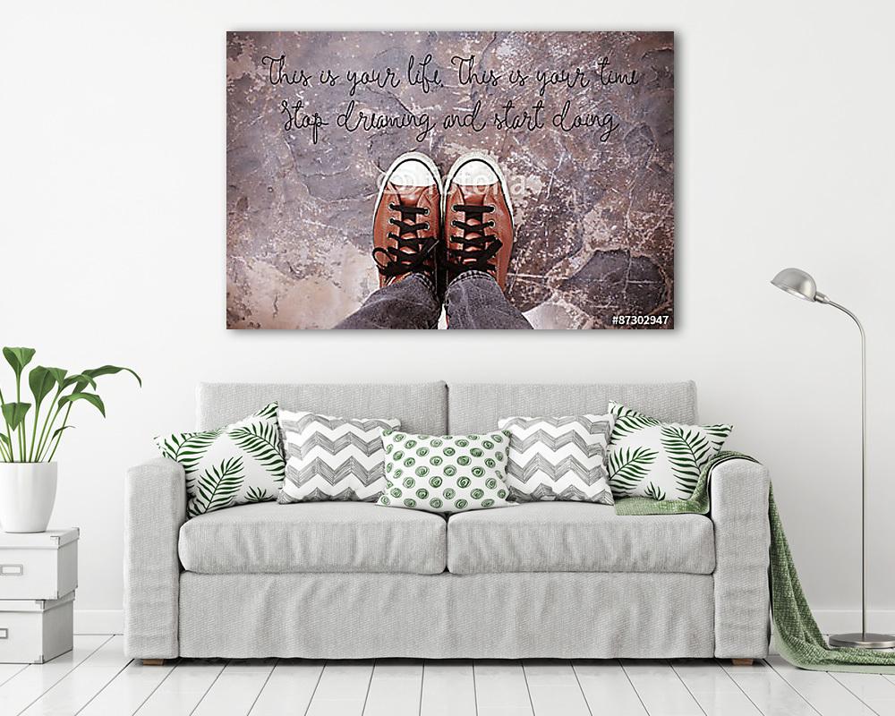 Élet és inspiráló idézet. Motivációs háttér - vászonkép, falikép vásárlás Élet és inspiráló idézet. Motivációs háttér (bögre) - vászonkép, falikép otthonra és irodába