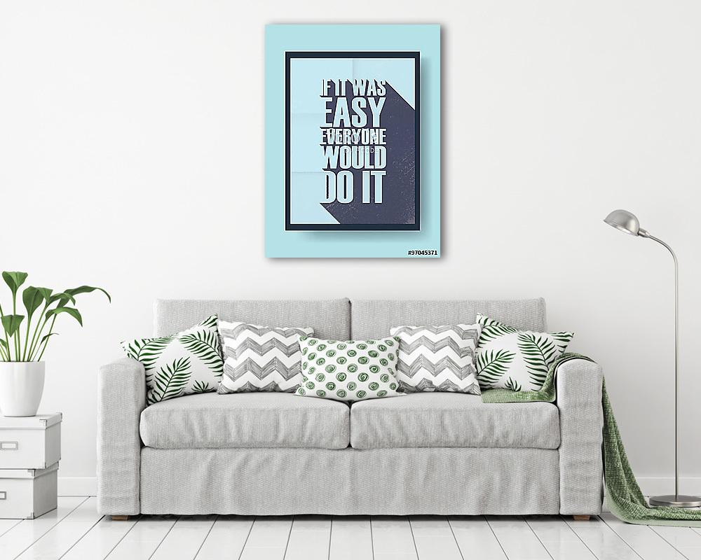 Üzleti motivációs poszter a kemény munkával szemben a lustaság  (keretezett kép) - vászonkép, falikép otthonra és irodába
