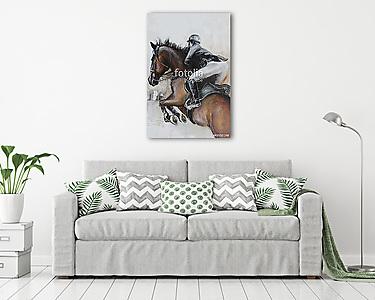 Ló és zsoké (vászonkép) - vászonkép, falikép otthonra és irodába