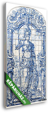 Old wall tiles azulejos. - vászonkép 3D látványterv