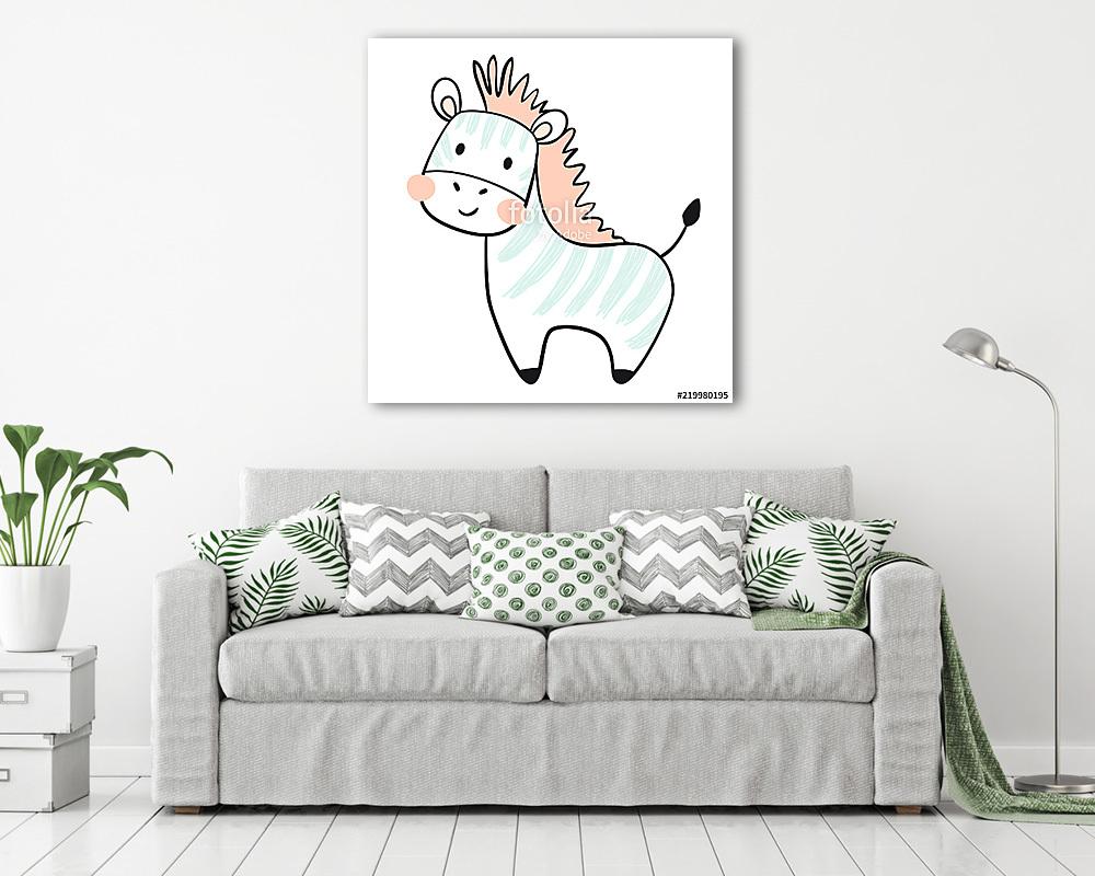 Zebra bébi (vászonkép) - vászonkép, falikép otthonra és irodába