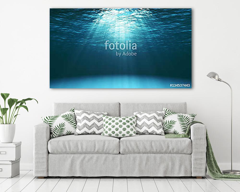 Dark blue ocean surface seen from underwater - vászonkép, falikép vásárlás Dark blue ocean surface seen from underwater (vászonkép) - vászonkép, falikép otthonra és irodába