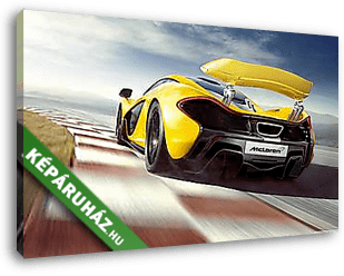 McLaren P1 Yellow Back Run - vászonkép 3D látványterv