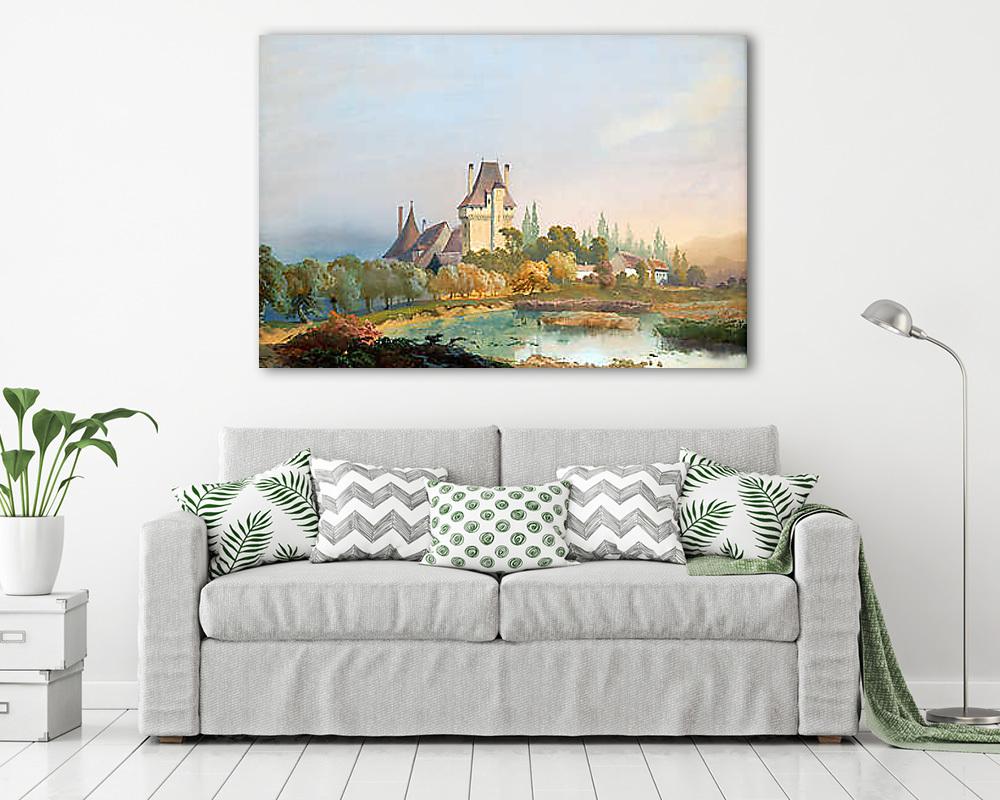 Vár a tó felett - vászonkép, falikép vásárlás Vár a tó felett (vászonkép) - vászonkép, falikép otthonra és irodába