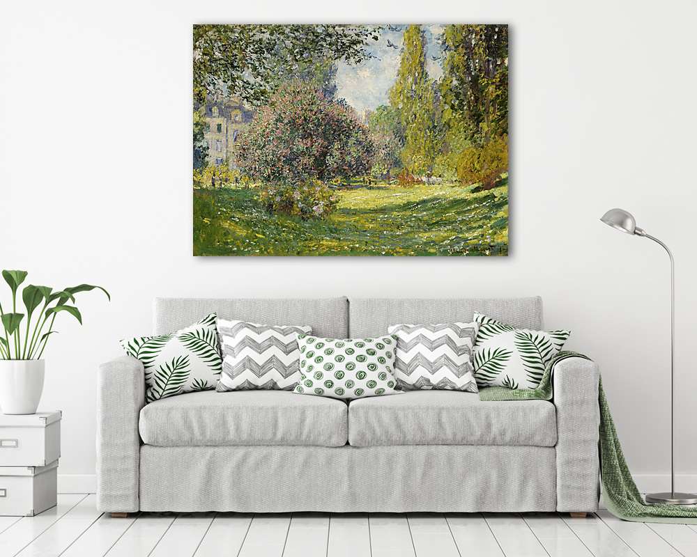 A Monceau park (1876) - vászonkép, falikép vásárlás A Monceau park (1876) (keretezett kép) - vászonkép, falikép otthonra és irodába