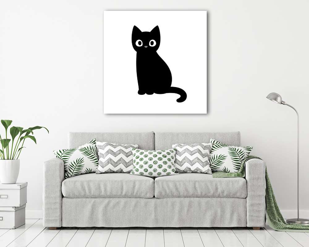 Fekete cicus (poszter) - vászonkép, falikép otthonra és irodába