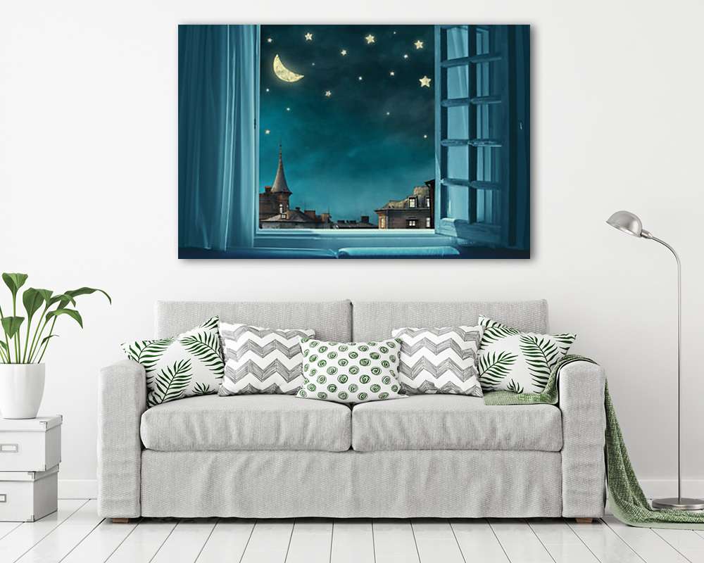 Kilátás a házttetőkre - vászonkép, falikép vásárlás Kilátás a házttetőkre (vászonkép) - vászonkép, falikép otthonra és irodába