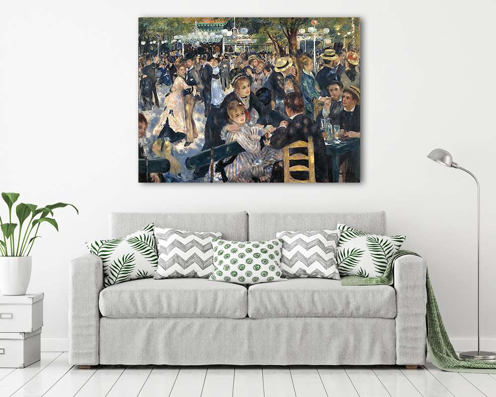 Tánc a Le Moulin de la Galette-ben (1866) (többrészes kép) - vászonkép, falikép otthonra és irodába