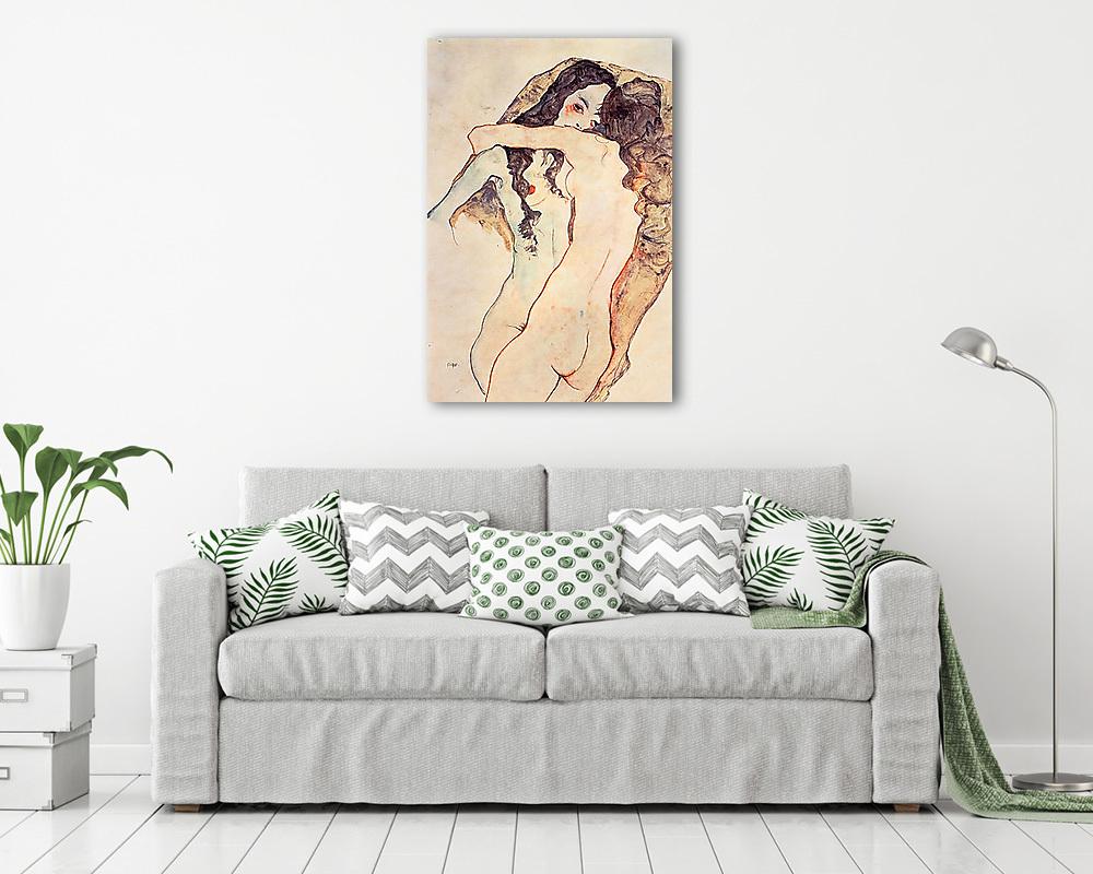 Ölelkező női pár - színverzió 1. - vászonkép, falikép vásárlás Ölelkező női pár - színverzió 1. (bögre) - vászonkép, falikép otthonra és irodába